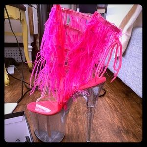 8 inch pink pleaser boots!